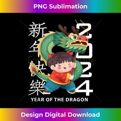 chinese calendar dragon year happy new year 2024 kids tank t - innovative png sublimation design - access the spectrum of sublimation artistry