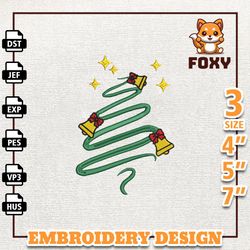 vintage christmas tree embroidery machine design, merry xmas embroidery machine design, instant download