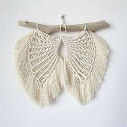 macrame pattern / angel wings / wall hanging / macrame tutorial / beginner level / english