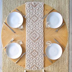 macrame pattern / table runner / table cloth / table cover / macrame tutorial / advanced level / english