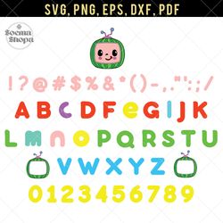 coco melon kid, layered alphabet svg, cartoon collect svg, compatible with cricut and cutting machine