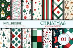 christmas seamless pattern 01. digital paper.