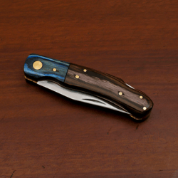 rody stan hand made d2 blade folding pocket knife - back lock - ra-8065