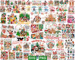 mickey christmas svg png bundle, design disney christmas svg