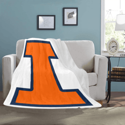 illinois fighting illini blanket lightweight soft microfiber fleece