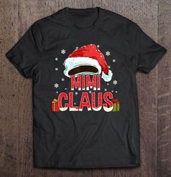 mimi claus santa hat snowflakes christmas shirt