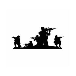 soldiers graphic instant download 1 vector .eps & 1 .png vinyl cutter ready, t-shirt, cnc clipart graphic 0042