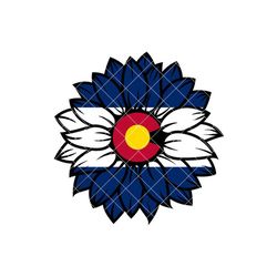 colorado flag sunflower digital download  vector .eps, .dxf, .svg .png vinyl cutter ready, t-shirt, cnc clipart graphic 2306
