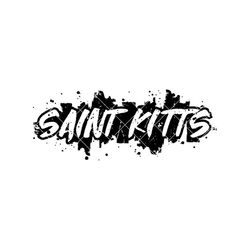saint kitts paint word art .eps, .dxf, .svg .png  vinyl cutter ready, t-shirt, cnc clipart graphic 2253