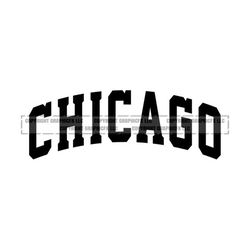 chicago arched text vector art  .eps, .dxf, .svg .png. vinyl cutter ready, t-shirt, cnc clipart graphic 2187