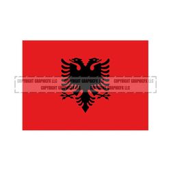 albania flag vector .eps, .dxf, .svg .png. vinyl cutter ready, t-shirt, albanian cnc clipart graphic 1186