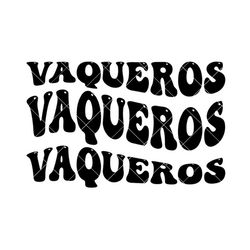 vaqueros wavy word art vector .eps, .dxf, .svg .png vinyl cutter ready, t-shirt, cnc clipart wildcats graphic 2280