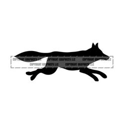 fox running vector .eps, .dxf, .svg .png vinyl cutter ready, t-shirt, cnc clipart graphic 2035