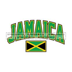 jamaica flag arched text word art vector .eps, .dxf, .svg .png. vinyl cutter ready, t-shirt, cnc clipart graphic 2153