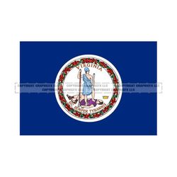 virginia flag vector .eps, .dxf, .svg .png. vinyl cutter ready, t-shirt, cnc clipart graphic 0965