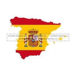 spain flag country vector .eps, .dxf, .svg .png. vinyl cutter ready, espana t-shirt, cnc clipart graphic 1995
