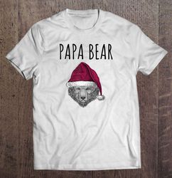 papa bear santa hat christmas shirt