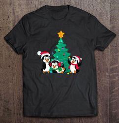 penguin lover christmas tree tshirt