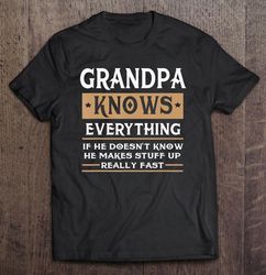 pop grandpa christmas gift, grandpa knows everything gift tshirt