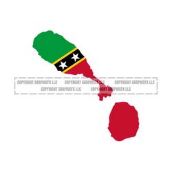 st. kitts and nevis flag country vector .eps, .dxf, .svg .png. vinyl cutter ready, t-shirt, cnc clipart graphic 2127