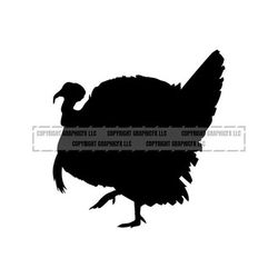 turkey .eps, .svg, .dxf & 1 .png vinyl cutter ready, t-shirt, cnc clipart graphic 1084