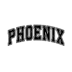 phoenix arched text vector art  .eps, .dxf, .svg .png .pdf vinyl cutter ready, t-shirt, cnc clipart graphic arizona 2362