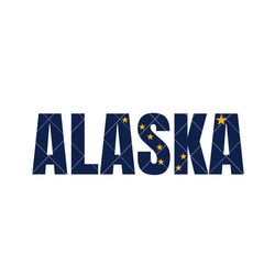 alaska state flag word art instant download 1 vector .eps, .dxf, .svg .png. vinyl cutter ready, t-shirt, cnc clipart graphic 2377