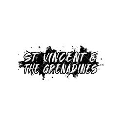 st. vincent & the grenadines paint word art .eps, .dxf, .svg .png pdf  vinyl cutter ready, t-shirt, cnc clipart graphic 2 color  2414