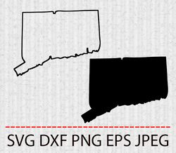 connecticut svg,png,eps cameo cricut design template stencil vinyl decal tshirt transfer iron on