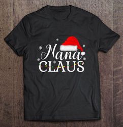 nana claus santa hat christmas lights2 tshirt