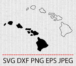 hawaii svg,png,eps cameo cricut design template stencil vinyl decal tshirt transfer iron on