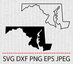 maryland svg,png,eps cameo cricut design template stencil vinyl decal tshirt transfer iron on
