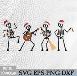 dancing christmas skellies png, cute dancing christmas skeletons svg, eps, png, dxf, digital download