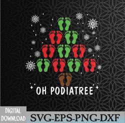 christmas tree oh podiatree podiatrist food svg, eps, png, dxf, digital download