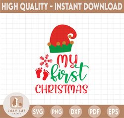 my 1st christmas, my first christmas, cute first christmas, first christmas svg, merry christmas svg, funny christmas sv