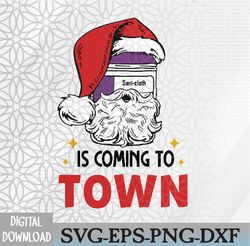 sani-cloth is coming to town funny christmas nurse nursing svg, eps, png, dxf, digital download