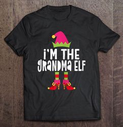 i am the grandma elf dabbing elf christmas shirt