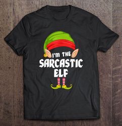 i am the sarcastic elf dabbing elf christmas tshirt