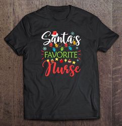 santas favorite nurse christmas ornament tshirt