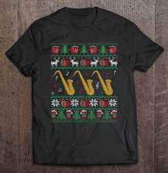 saxophone coffee christmas tshirt