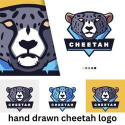 hand drawn cheetah logo t-shirt svg design, cap svg design , svg sticker