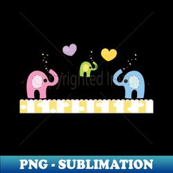 cute elephants and baby elephant - exclusive sublimation digital file - bring your designs to life