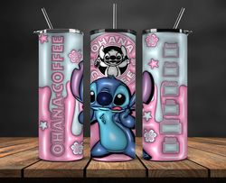 3d cartoon tumbler, cartoon princess, stitch starbucks 20oz tumbler png 106