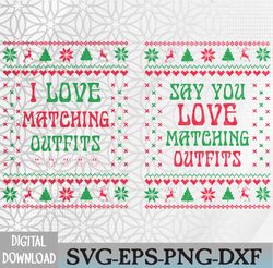 couples christmas funny christmas matching holiday funny couple svg, eps, png, dxf, digital download