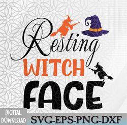 resting witch face funny halloween costume gift svg, png, eps, dxf, digital, dowload file, cutfile