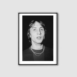 johan cruyff print, black and white, barcelona football poster, printable wall art, portre illustration, wall decor, dig