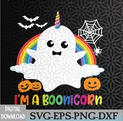 i'm a boonicorn funny unicorn ghost boo halloween gifts svg, png, epf, dxf digital, dowload file, cutfile