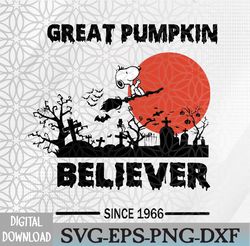 great pumpkin believer since 1966 halloween svg, svg,png, epf, dxf, digital, dowload file, cutfile