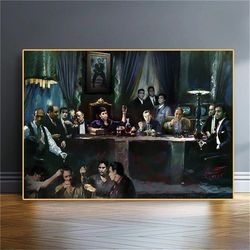 movie godfather goodfellas movie character canvas painting portrait wall art posters and prints picture living room home