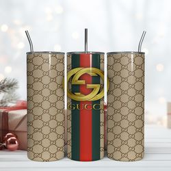 gucci 20oz skinny tumbler luxury, fashion designer gift tumbler, fashion girl travel tumbler, fashion women tumbler, fas